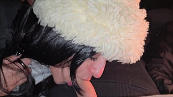 A double blowjob in my friend's car dirty morbid girls