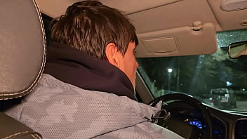 A double blowjob in my friend's car dirty morbid girls