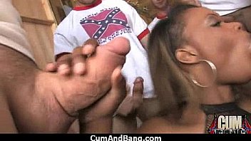 Sexy Ebony Snatched And Group Fucked By White Dudes 1 thumbnail