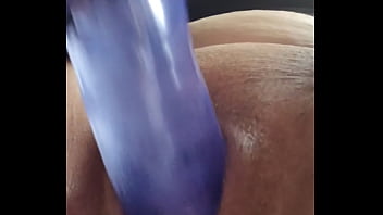 Mandycandy424 plays with big dildo and creams all over it