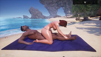 Big ass tit white milf sonia gets pussy pounded by white cock yason and has multiple orgasms on the beach