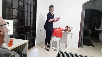 A club dancer interview ends in sex with her boss