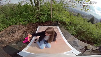 Perfect teen lili charmelle sucks and fucks outdoor