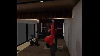 Sexy big ass working out in the gym whiles morning Sexy big ass working out in the gym whiles morning
