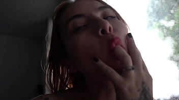 Latina redhead fucking hardcore in the mansion