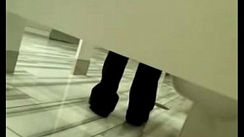 Busty blonde milf masturbate in public bathro