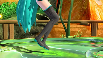 Anime girl dancing naked popipo project diva