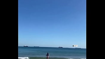 Awesome girl big ass beach