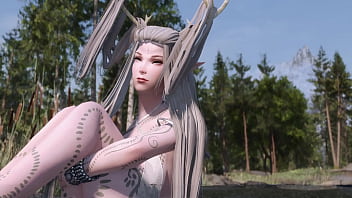 Wood elves fuck by a river skyrim