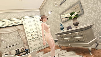 The anime friend couldn't resist and threw herself on a friend's big dick