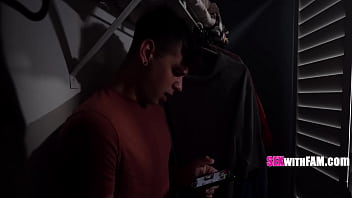 Milf pulls step son out of the closet justine jakobs kai jaxon