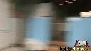 Gorgeous ebony lady sucks white dicks and gangbang fucking 25