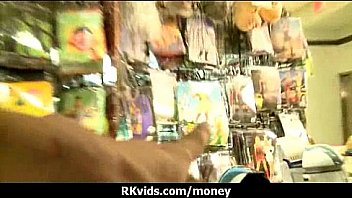 Desperate teen naked in public and fucks to pay rent 24