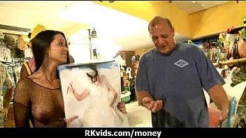 Desperate teen naked in public and fucks to pay rent 24