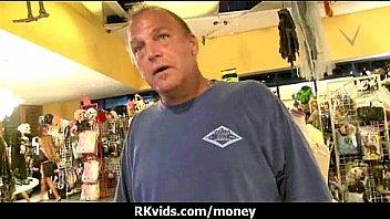 Desperate teen naked in public and fucks to pay rent 24