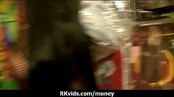 Desperate teen naked in public and fucks to pay rent 24