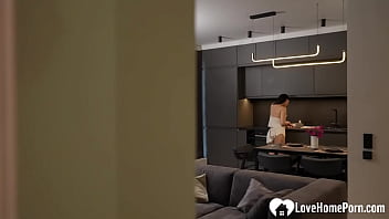 Brunette likes it rough