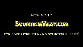 Squirting bitch sucks juices off dick