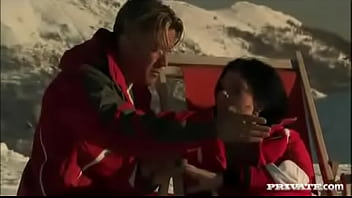 Roxy has make up sex on snowy mountain with man who gets a blowjob