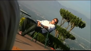 Slut babe is trying to excite and fuck the owner of a villa in california