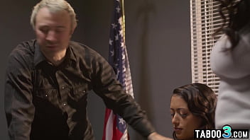 Naughty couple lure a naive latin slut into wild threesome fuck