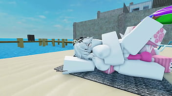 Protogen and his friends have fun with a sharky roblox