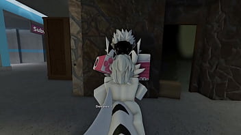 Protogen and his friends have fun with a sharky roblox