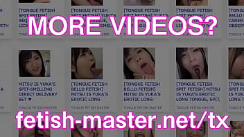 Japanese asian tongue spit fetish