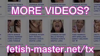 Japanese asian tongue spit fetish