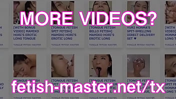Japanese asian tongue spit fetish
