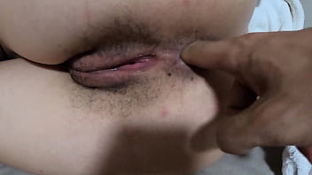 He filled my pussy with cum on the couch