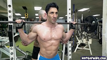 Hot Studs Are Too Horny To Get Back Home So They Screw At The Gym thumbnail