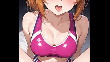 Fit ai girl rides you at the gym – creamy finish on the mat