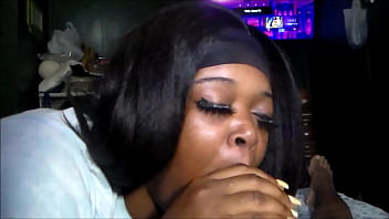 Girl sucks dick and swallows cum