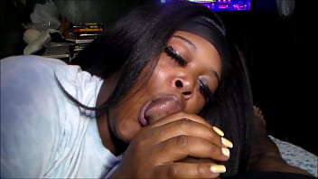 Girl sucks dick and swallows cum