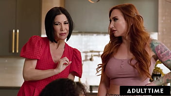 Masturbating stepdaughters disciplined by hot stepmilfs