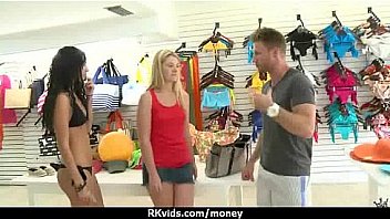 Sexy natural chick trades cash for some rough sex 15