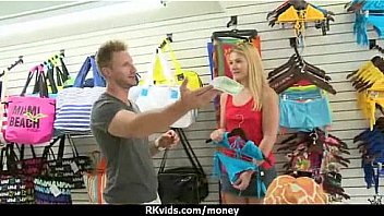 Sexy natural chick trades cash for some rough sex 15