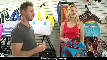 Sexy natural chick trades cash for some rough sex 15