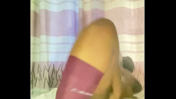 Whore pleasing herself with a dildo in a nice masturbation