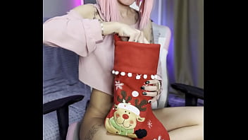 Trying new santa's gift for my pussy and getting hot orgasm