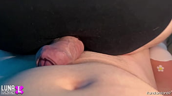 I grinded on his dick with my big white ass in panties until he exploded with thick cum