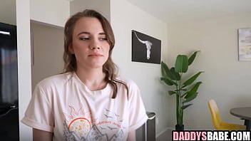 Step dad and step daughter camping indoors