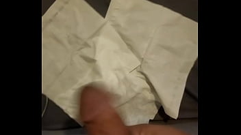 Dopedick69 masturbating on to napkins in my bed