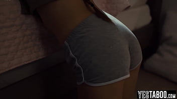 Horny mature priest anal fucks a petite innocent teen to purify her