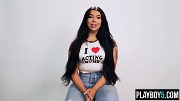 Ozzie teen with big curves does a podcast about sexuality and orgasms