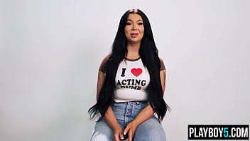 Ozzie teen with big curves does a podcast about sexuality and orgasms