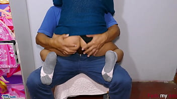 Cute anal cowgirl enjoys huge dildo in her little hole and gets an incredible orgasm