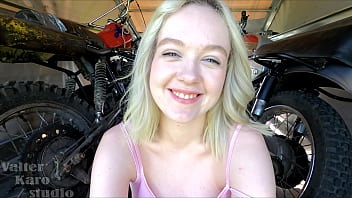 Blonde eva barbie tries hard assfucked monster cock by italian biker leo casanova