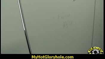 Hottie sucks and fucks black cock for cusmhot at gloryhole 24